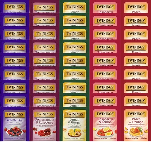 Twinings Fruity Herbal Caffeine- Free Tea Bag Sampler Variety (Pa...