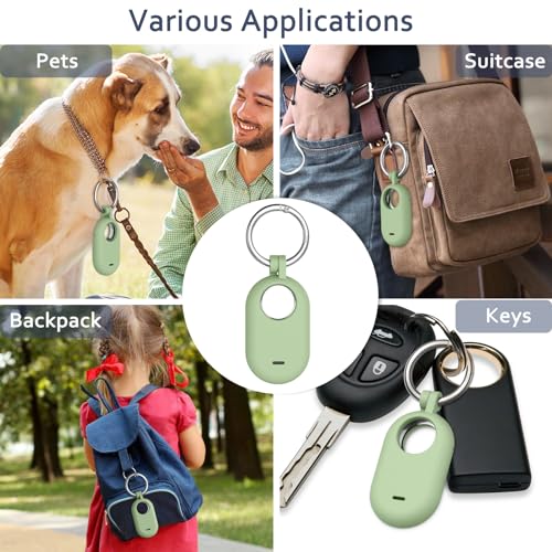 Evita pérdidas usando fundas para Samsung Galaxy SmartTag 2 de silicona flexible con mosquetón 4