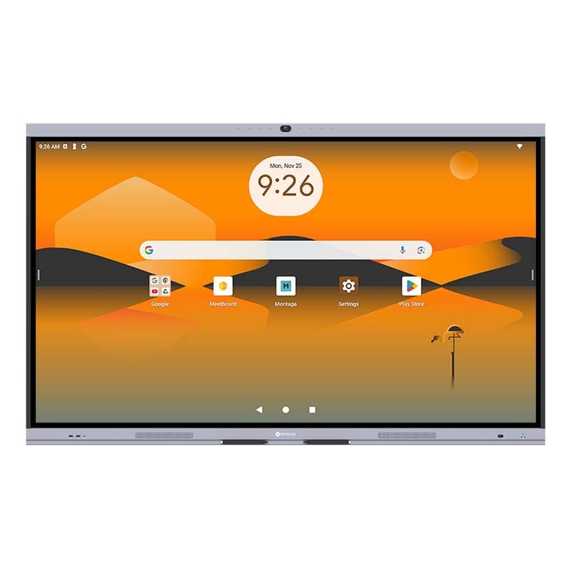 Image of AG Neovo 75 inch Smart Board with Camera and Microphone, Google EDLA Certified Interactive Whiteboard for Business, Android 13, Wireless Screen Sharing, Digital Whiteboard (IFP7504P-AO)