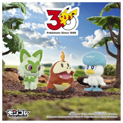 Image of Pokemon 30th Anniversary Trip Moncore Pardea Takara Tommy Set of 3