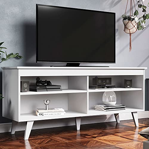 Madesa TV Stand Entertainment Center with 4 Shelves and Cable Management for 50, 55 Inch Media...