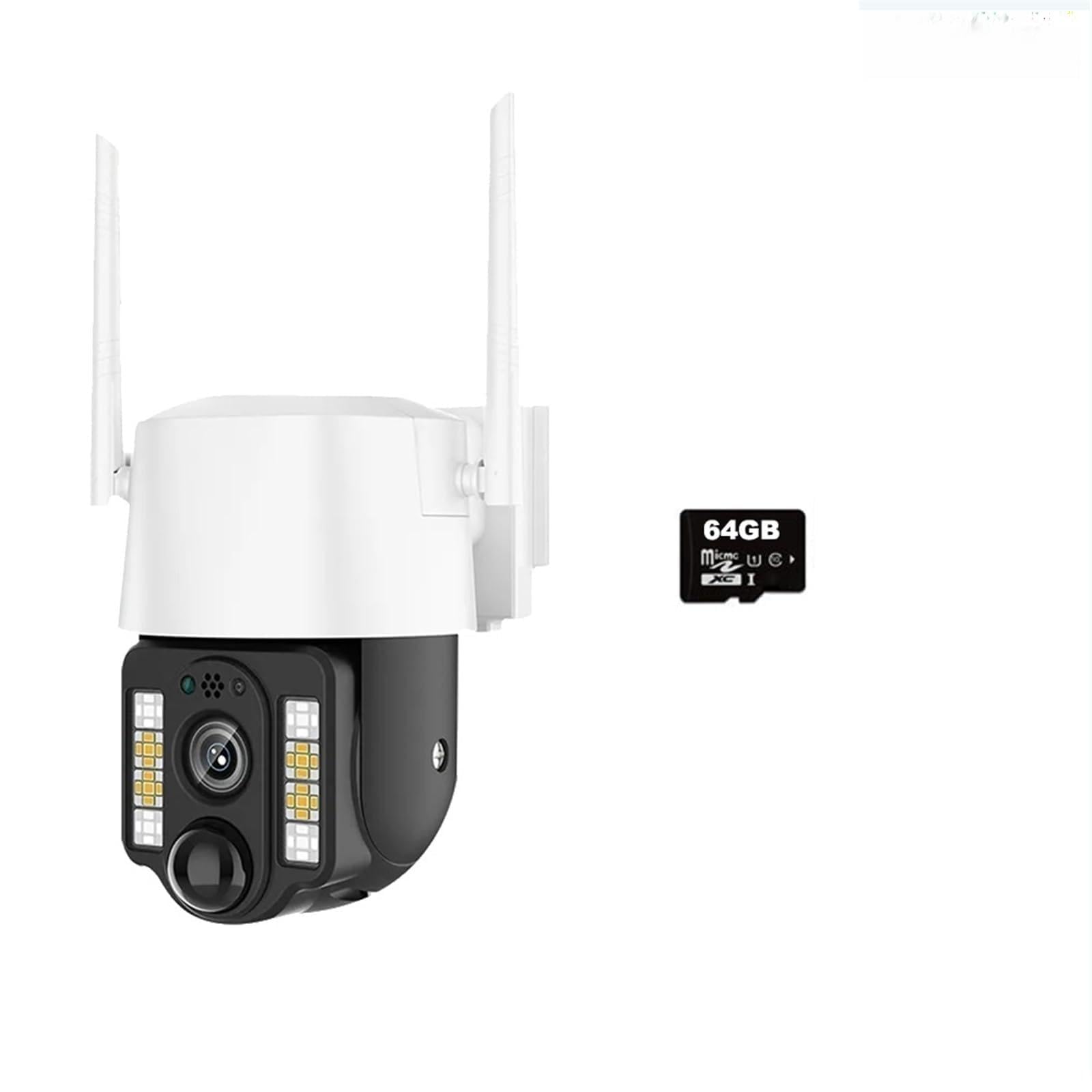 JVDDI 3MP WiFi Solar Battery Camera PTZ Outdoor PIR Human Detection Color Night Vision Wireless Security Surveillance Cameras(WiFi Cam Add 64GB)