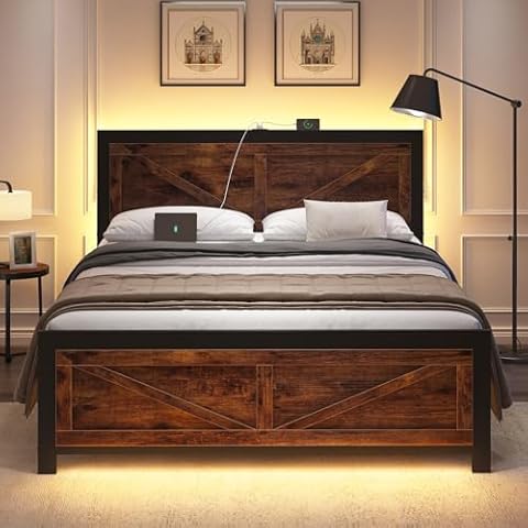 DOGIBIXO King Size LED Bed Frame Cover