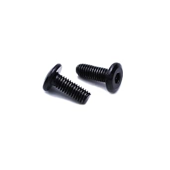 12Pcs M6 x 16mm Full Thread, Flat Head Hex Socket Bolt Screw, 304 Stainless Steel Black Zinc Plated, Black Oxide with Hex Key