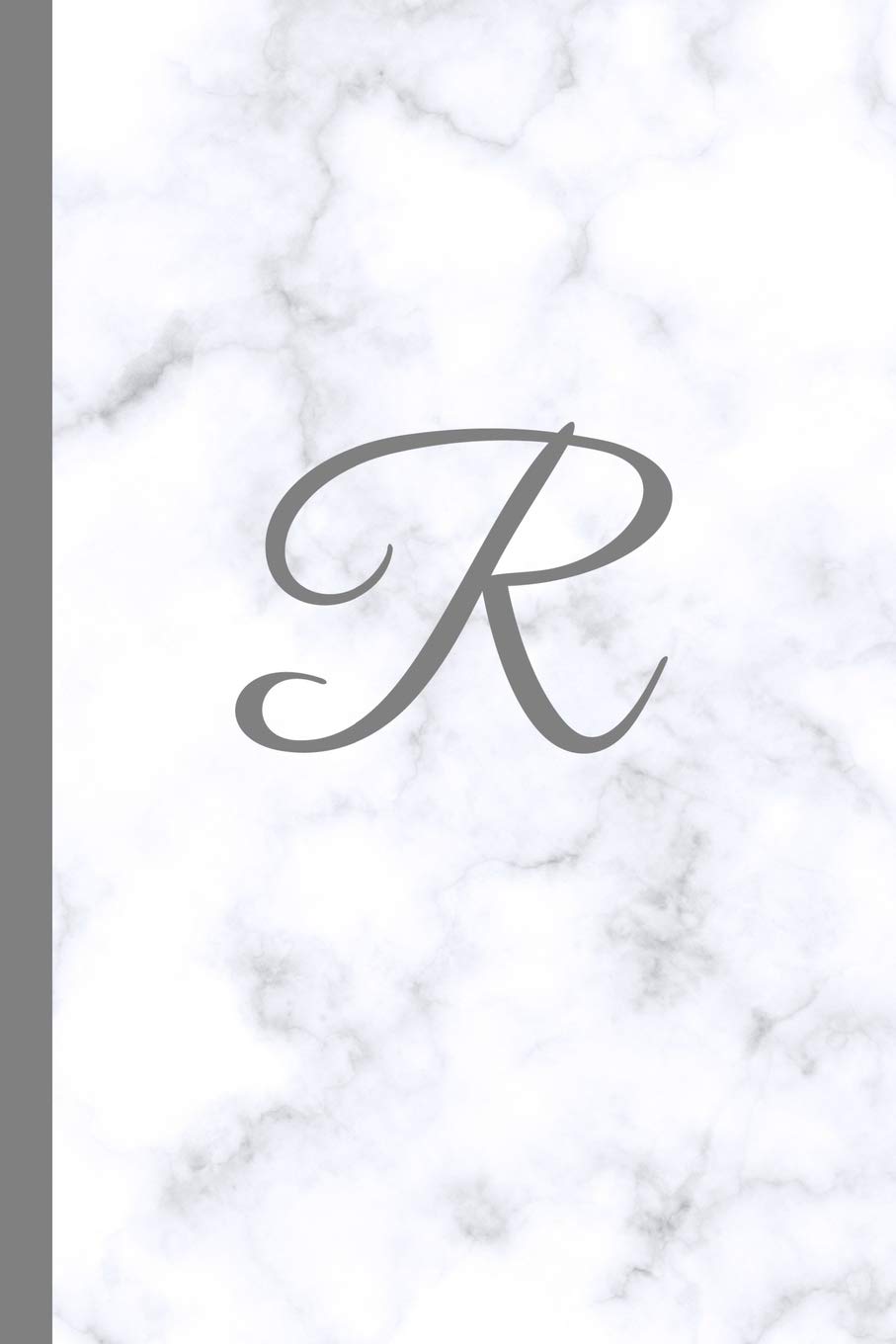 Buy R Letter R Monogram Marble Journal With White Grey Marble Notebook Cover Stylish Gray Personal Name Initial 6x9 Inch Blank Lined College Ruled Diary Perfect Bound Glossy Soft Cover Book