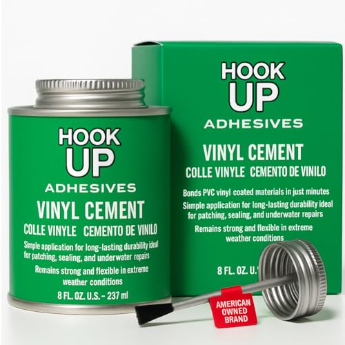 HOOK UP 8 OZ Adhesives, Premium Waterproof Vinyl Cement...