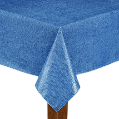 Cafe Deauville Vinyl Tablecloth Chambray 60