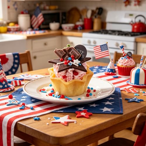 Image of Red White and Blue Sprinkles, Patriotic 4th of July White Star Sprinkles