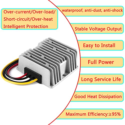 Image of DC 12V Step Up to 48V Boost Converter 5A 240W DC Voltage Regulator Power Converter Adapter Waterproof Module Transformer for Golf Cart Club Car LED Light