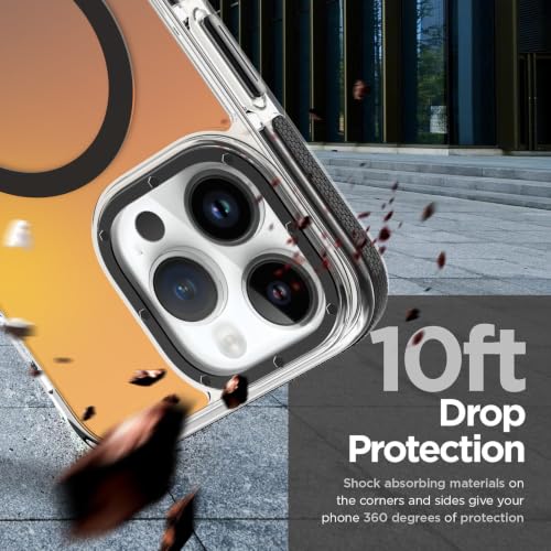 Image of Magnetic Case for iPhone 13 Pro Max [Compatible with Magsafe] [Cute Fashion Fluorescent Design] [1 Screen Protector] Slim Translucent Matte Case for iPhone 13 Pro Max 6.7 inch 2021, Black