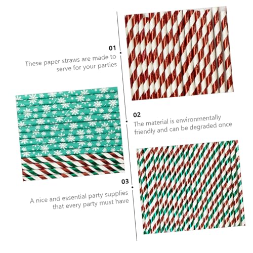 MAGICLULU 150 pitillos de papel desechables navideños biodegradables miniatura 4