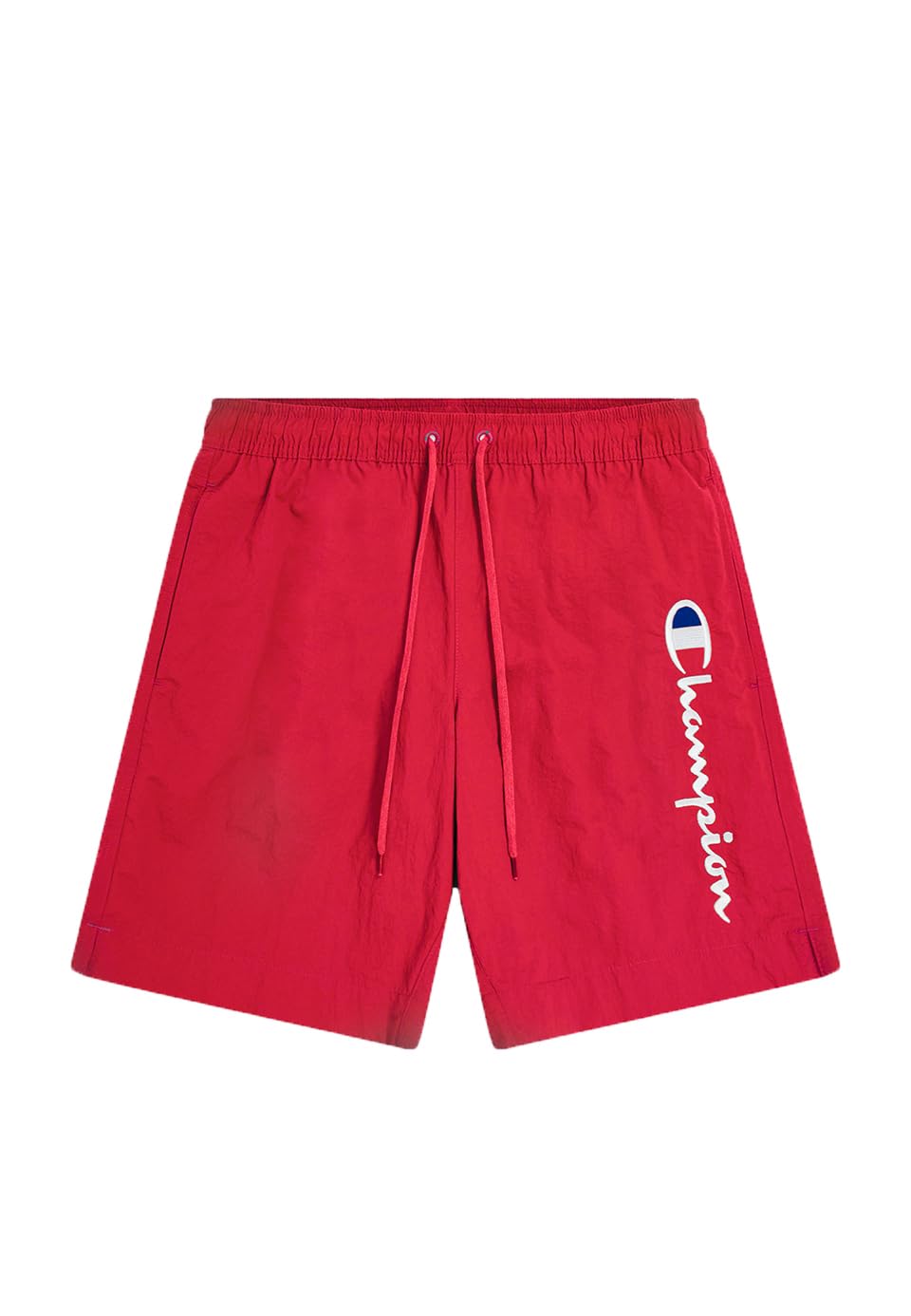 Champion Men's Legacy Icons Beachshorts - Crinkle Taslon Contrast Logo Bermuda Swim Trunks