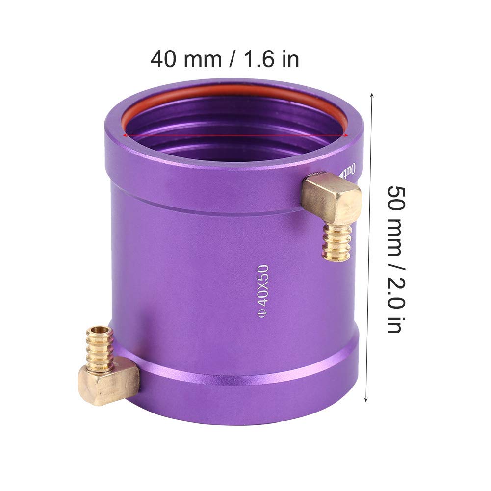 RC metalowa kurtka chłodząca wodę, 40 mm rozpraszanie ciepła woda chłodzenie M5 kurtka RC łódź chłodzona wodą adapter gwintowany zestaw akcesoriów do silnika łodzi 4074 4082 RC, fioletowa