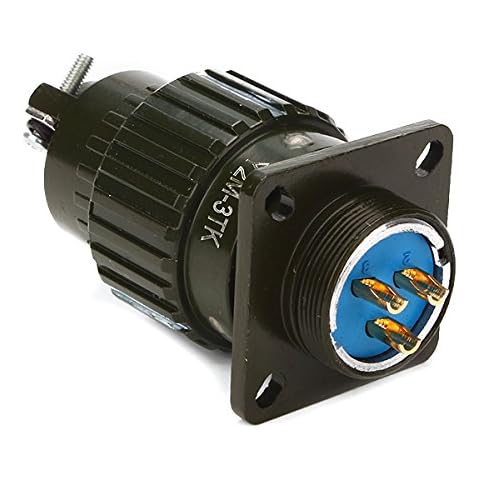 Conector circular hembra y macho Y2M-3TK de 3 pines de aluminio negro Cover