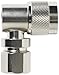 Pomona 73048 Brass N Type Right-Angle Plug, Clamp Type, RG214/225/393 Cable, 50 ohms Impedance (Pack of 5)