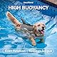 AMZNOVA Shark Hundeschwimmweste, Schwimmweste with Flossen & Haiflosse, Rettungsweste Hund für Bootfahren, Schwimmhilfe & Leichte, XL, Grau