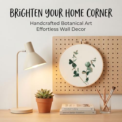 Image of Harimau Adult Beginner Embroidery Starter Kit, Complete Set with 4 Patterns, 2 Hoops, Needles, Scissors, Instruction Guide & Stitching Video Tutorials