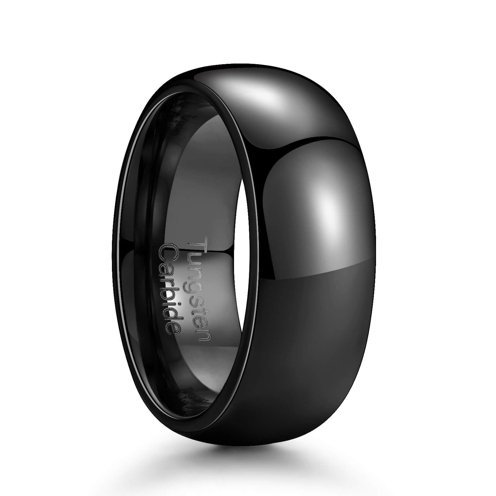 Zillaly Tungsten Rings for Men, Men's Wedding Bands in Gold, Black, and Silver, 4mm, 6mm, 8mm Sizes, Mens Tungsten Wedding Bands with Comfort Fit and
