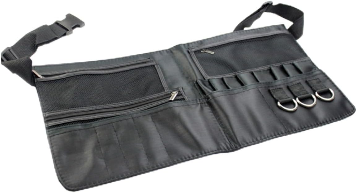 ULTECHNOVO Black Makeup Special Waist Bag with Adjustable Belt and Pockets