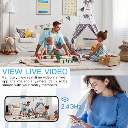 HKFUG WiFi Clock Camera Wireless 1080P HD Hidden Cameras Nanny Cam with Night Vision, Motion Detection Surveillance Cameras for Home, Pets, Office - Image 3