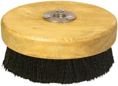 HI-TECH Cepillo de bloque de madera de 5 pulgadas – Herramienta de champú para alfombras y tapicería para pulidores y pulidores rotativos – Cerdas