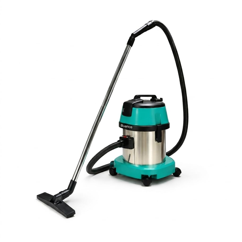 Industrial Vacuum Cleaner.Wet & Dry.15-Ltrs,Stainless Steel Body & Suction Tubes.4 Rotating Wheels.High Performance Motor for Long Workings.Washable Filter.48L/min-Air flow.36MM Hose Pipe.68DB sound.-picture-11