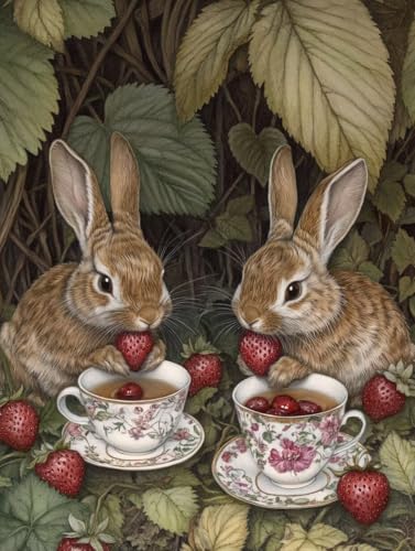 Kit Diamond Painting Lapin 5D Broderie Diamant Grand Format 80x110cm YJ-711