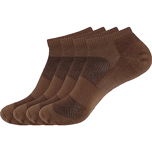 BambooMN Men and Women's Rayon from Bamboo Low Cut Ankle Socks for Sports, Work and Everyday Wear - 4 Pairs - Unisex Sizing