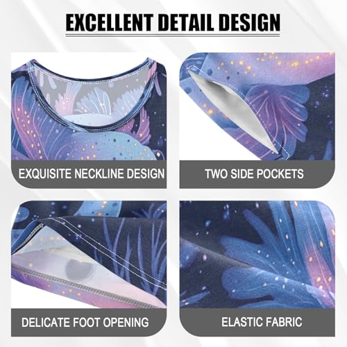 Pajama Sets Short Sleeve Axolotl with Glow Soft Cotton Summer Sleepwear 2 Piece PJS Size 5-14T3