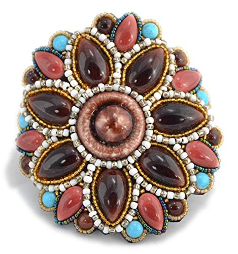 Bracelet élastique grande fleur marron pour sublimer vos souvenirs