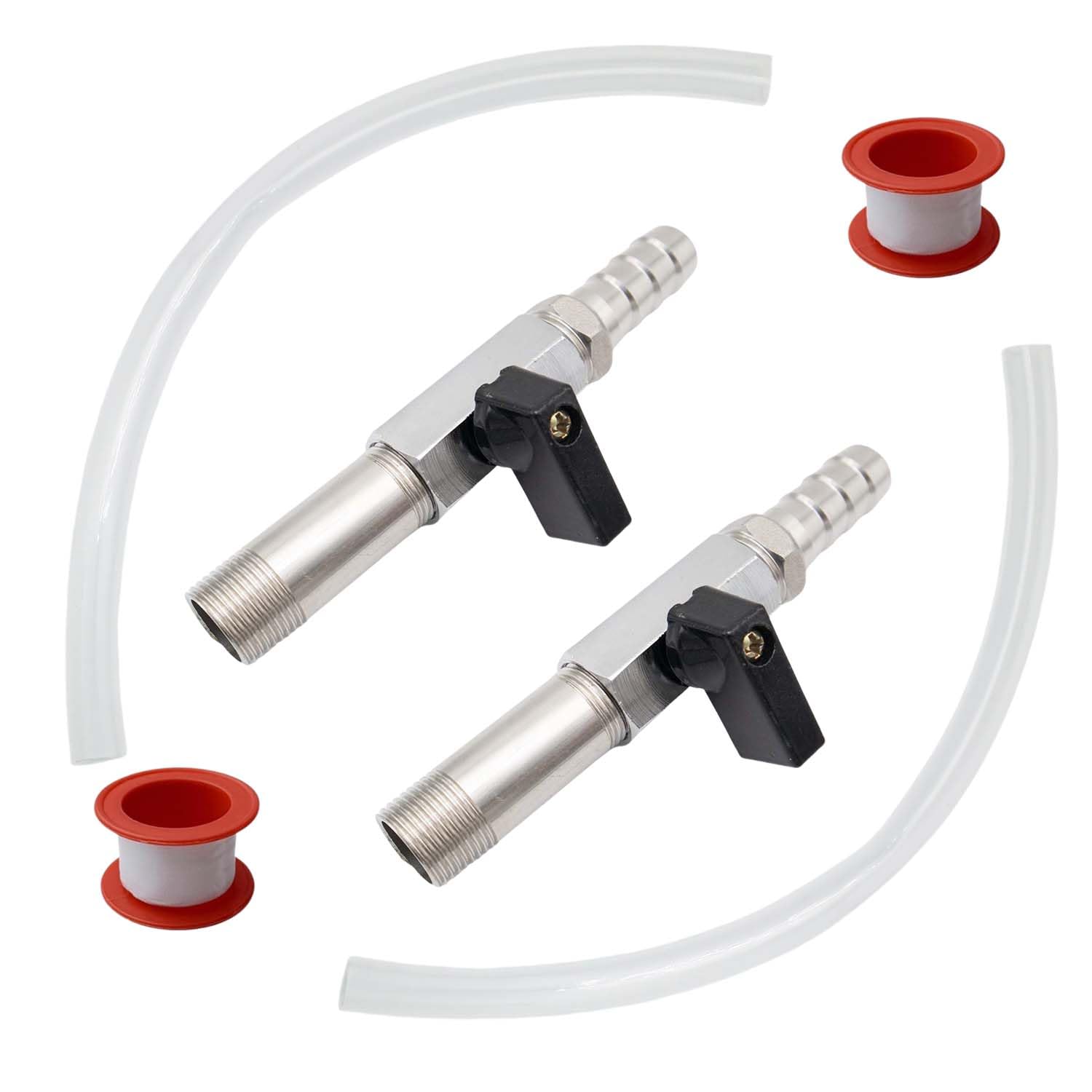 125-508 Oil Drain Valve replace125-237 92-6877(3/8"-18 NPTF, Uses 1/2" hose) Compatible With Tr-oy bilt, M-T-D, A-Y-P, Craftsman rid-ing lawn mower(stainless steel Material)（2pcs）