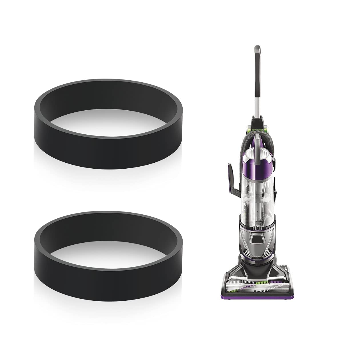 LANMU Replacement Belts Compatible with Bissell PowerGlide Lift-Off Pet Vacuum Models 2043, 2763, 9182 Series, Compare to Parts 1601961 (2 Pack)