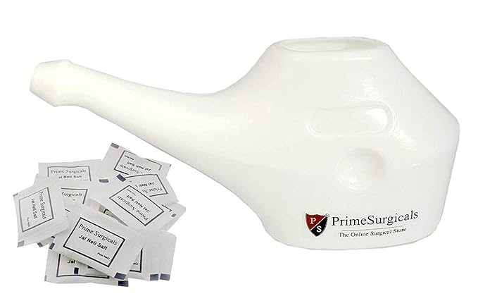 PrimeSurgicals Durable Plastic Jal Neti Pot with Neti Salt Sachets(Pack of 1)