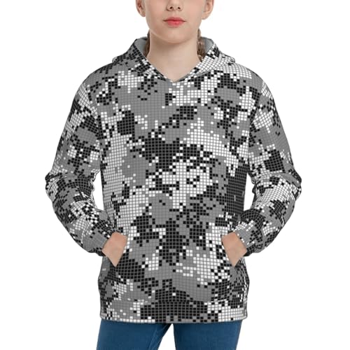 Camouflage Pattern Kids Pullover Hoodies Boys Sweatshirts Girls Athletic Clothes with Pocket