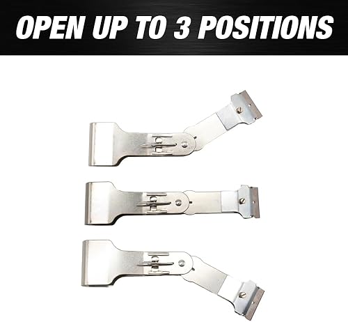 Miniatura 3 de Herramienta raspadora ajustable de posición de 3 vías, 8 pulgadas, removedor de adhesivo adhesivo (2 unidades), incluye 1 caja de 100 cuchillas de