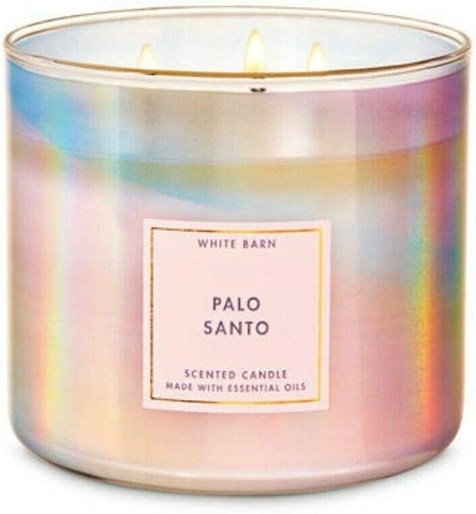 White Barn BBW Palo Santo 3 Wick Scented Candle 14.5 Oz