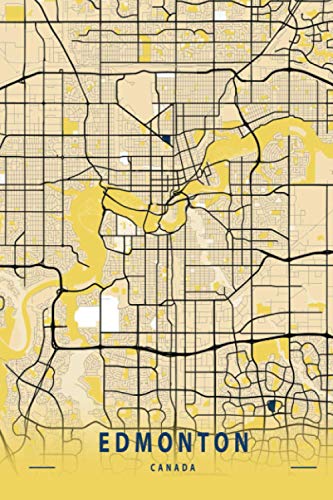 Edmonton Canada: 6x9 Lined Journal | Memory Book | Travel Journal | Diary To Record Your Thoughts | Graduation Gift | Teacher Gifts | Black and Yellow ... Who Love To Travel | Edmonton Canada Alberta