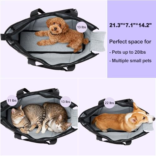 Ownpets Große Hundetragetasche, Träger mit Taschen für Mittelgroße Welpen, Flugzeuggenehmigt, Passt für bis zu 10 kg, Katzen- & Hundetragtasche, Hände-freie Haustier-Tragtasche für Frauen