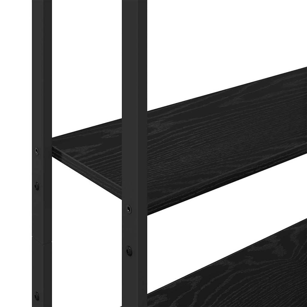 Generico Armadio per Libri Rovere Nero 60 x 24 x 161 cm,Nero,20.82kg,883856