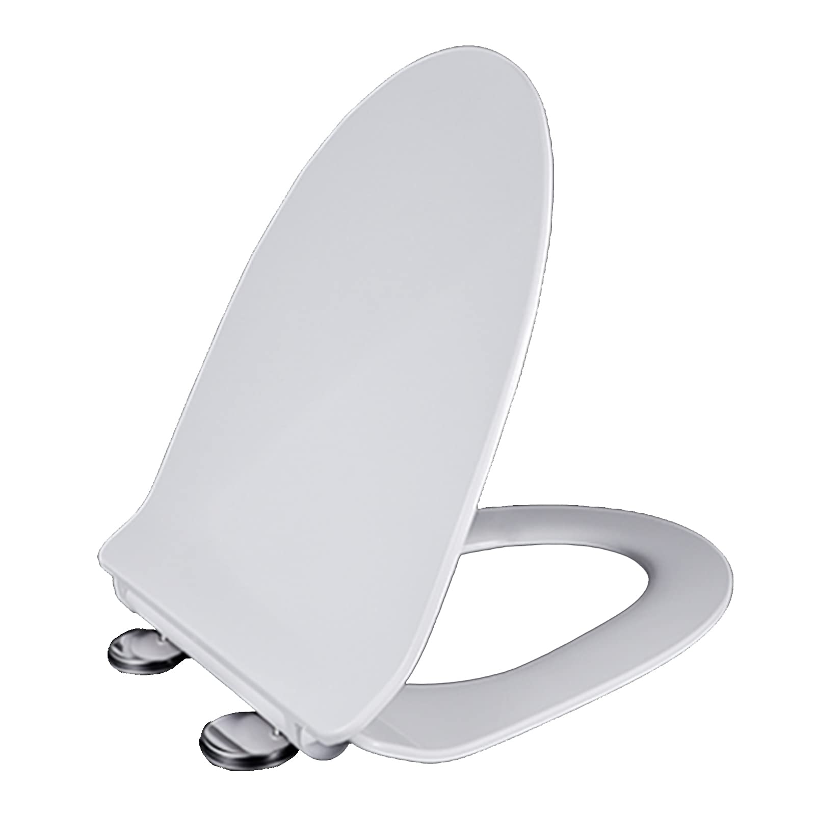 FLYIODFCXV Toilet seat, With Adjustable Hinge, Quiet-Close Quick-Release Plastic Elongated Toilet Lid Easy Clean(B)