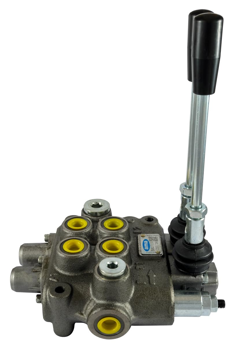 Dispensador hidráulico Ama: dispensador hidráulico de 2 palancas, tipo base, 3/8", 40 litros, 180 bar