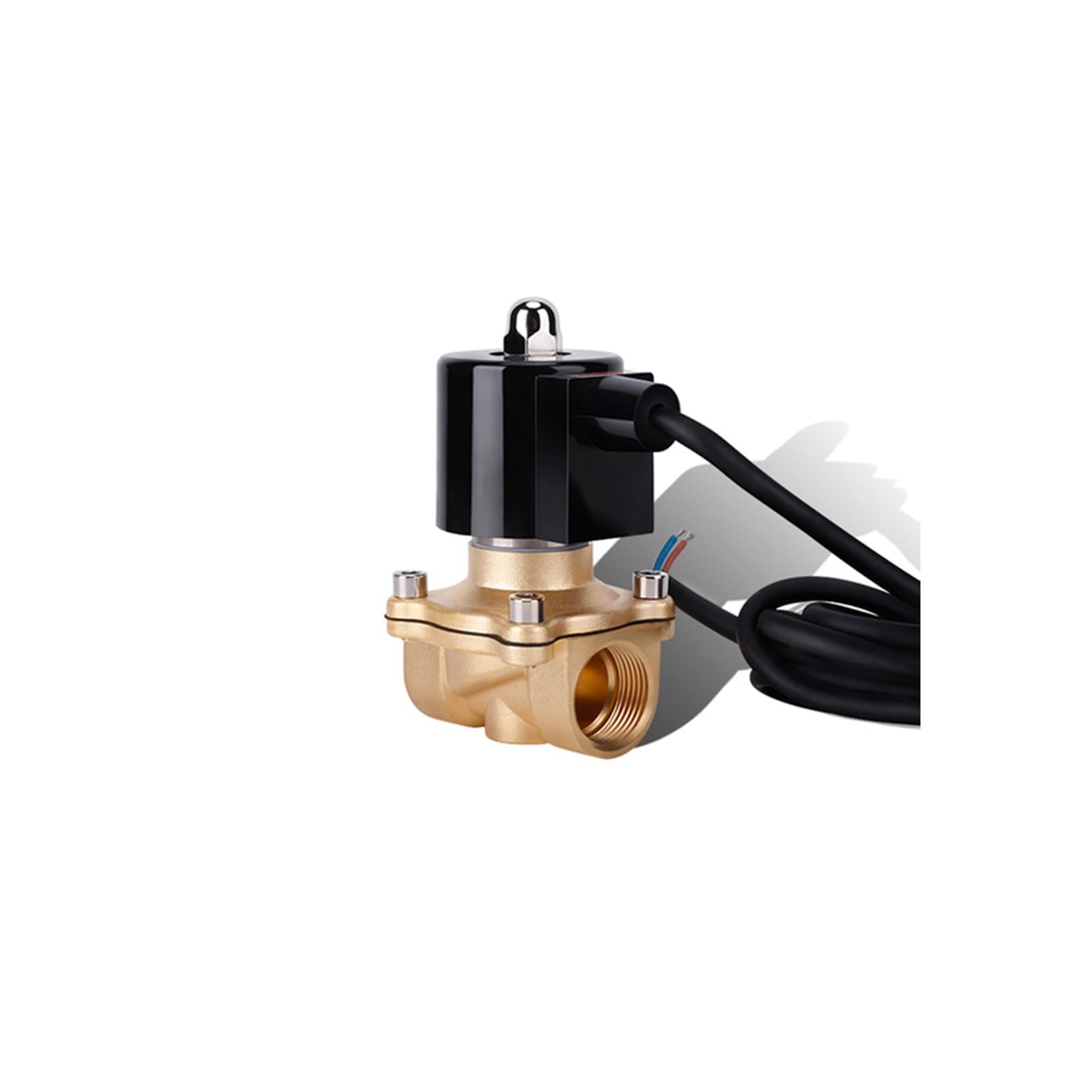 DLTBYWAQZ 3/4" Normally Closed Brass IP68 Waterproof Fountain Solenoid Valve 110V 24V 12V 24v for Underwater(Npt-380vac-epdm-seal)