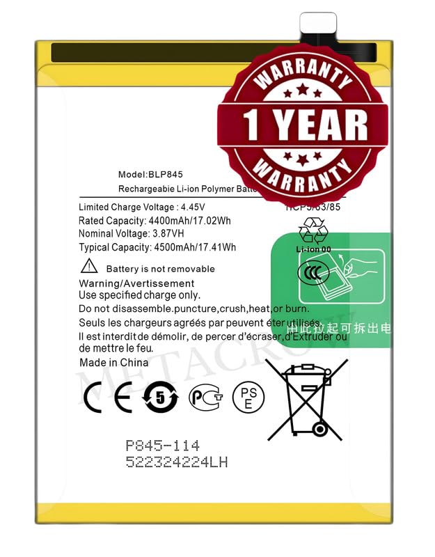 Image of Original BLP845 Battery Compatible for OnePlus Nord CE 5G (EB2101, EB2103) - (4500mAh) - 1 Year Warranty JK10