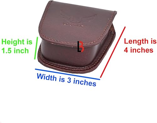 Miniatura 3 de Bolsa de munición de cuero de vaca Slingshot .22 22lr .38 .45 Municiones titular cinturón de cintura Shell Carrier Box