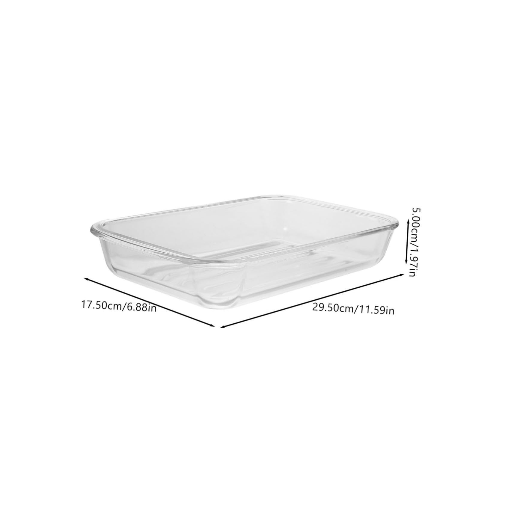 Ciieeo Glass Baking Dish for Oven and Microwave Tempered Glass Bakeware Versatile Kitchen Dish for Casseroles Pies and Roasting for Home and Restaurant Use Capacity