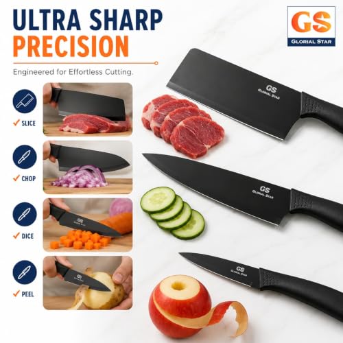Image of Kitchen Knife Set, 3 Piece Stainless Steel Knives
