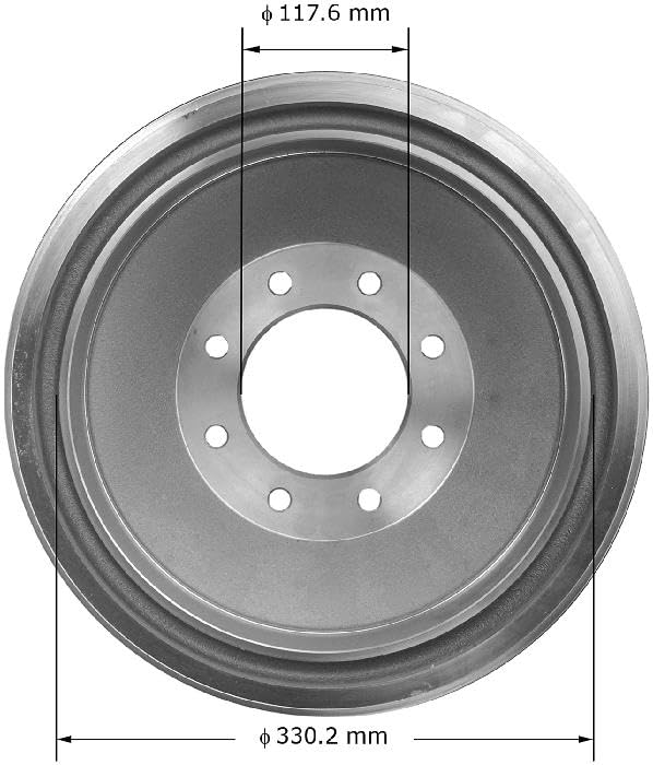 Image of Bendix Premium PDR0682 Rear Brake Drum for Chevrolet C2500 Suburban 1998-1997, K2500 Suburban 1999-1997, GMC C2500 Suburban 1998-1997, K2500 Suburban 1999-1997