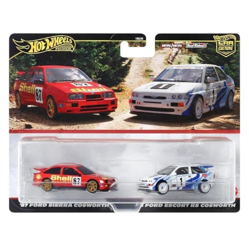 Hot Wheels 2-Pack Ford Escort RS y Sierra Cosworth miniatura 7