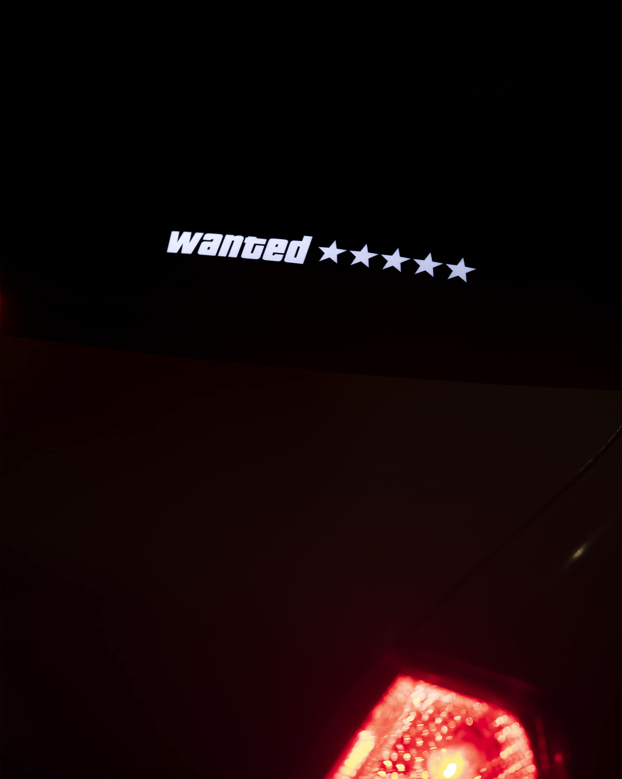 GTA Wanted 5 Stars LED Car Window Electric Decal 5 Flashing Modes