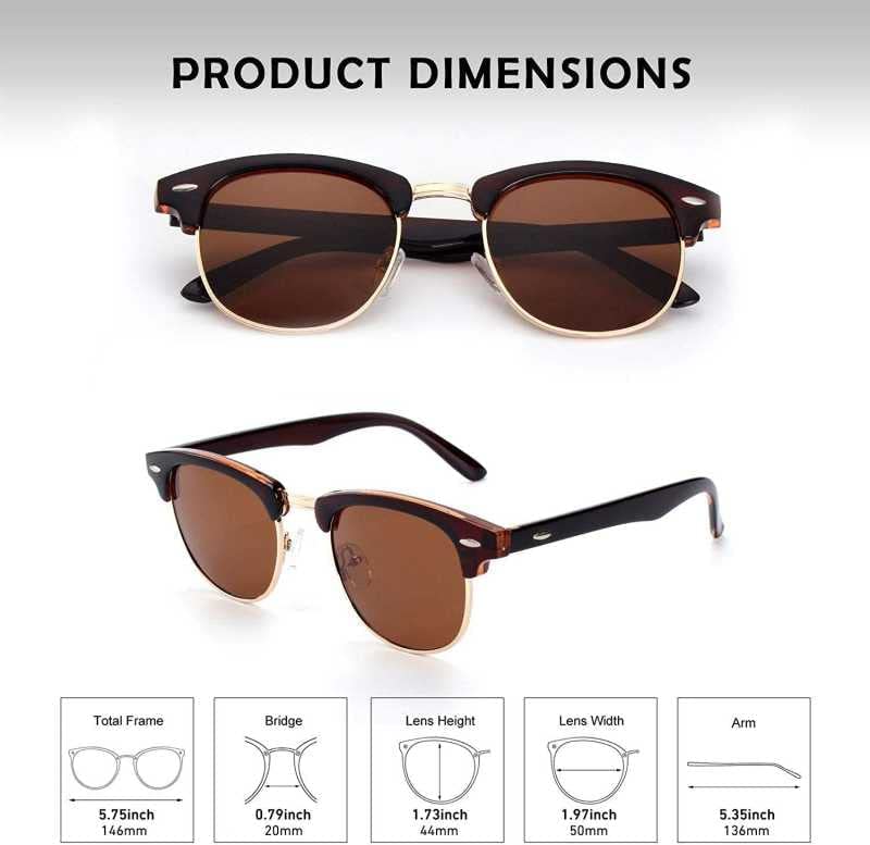 Image of CREEK Inferella CLUB MASTER Riding Glasses, 100% UV Protection, Mirrored Sunglasses For Men & Women CBM 12445
